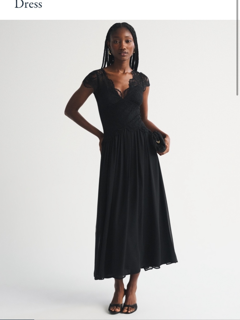 Abercrombie Women's
Bra-Free Mixed Fabric Lace Maxi Dress